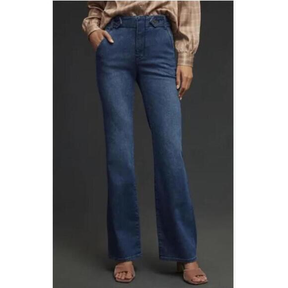 Pilcro Denim - Pilcro Anthropologie Mid-Rise Bootcut Flare Jeans Dark Wash Size 29